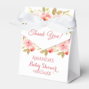 Ballotins Coral pêche dahlia fleurs baby shower merci