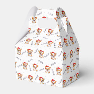 Ballotins Corgis à Santa Hats Motif de Noël