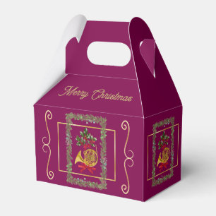 Ballotins Corne française élégante de Noël Violet 