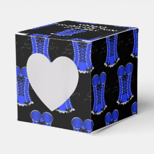 Ballotins Corset cœur bleu coquin