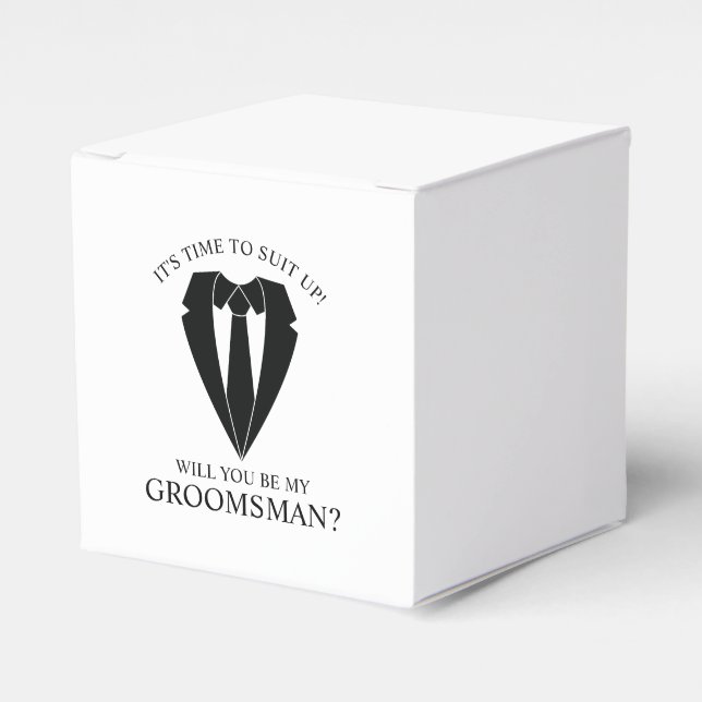 Ballotins Costume Mariage noir et Cravate Groomsman Proposit (Verso)