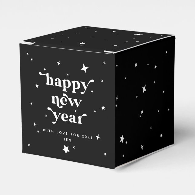 Ballotins Couleur personnalisée Bonne année + étoiles (Verso)