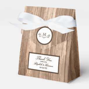 Ballotins Country Rustic Monogram Branche & Mariage bois