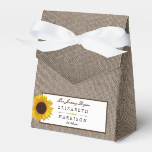 Ballotins Country Rustic Tournesol & Mariage Burlap