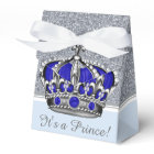 Couronne argentée bleue Prince garçon Baby Shower