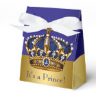 Couronne de prince héritier bleu or Baby Shower