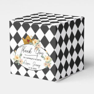 Ballotins Couronne diamant noir et blanc or