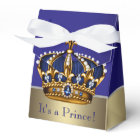 Couronne d'or Bleu Petit Prince Garçon Baby Shower