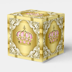 Ballotins Couronne princesse rose et or