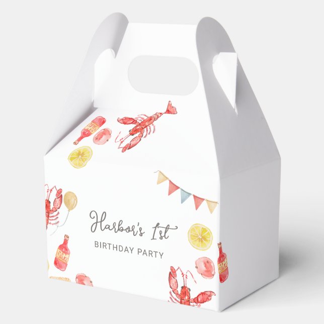 Ballotins Crawfish Birthday Party Favor Boxes (Recto)
