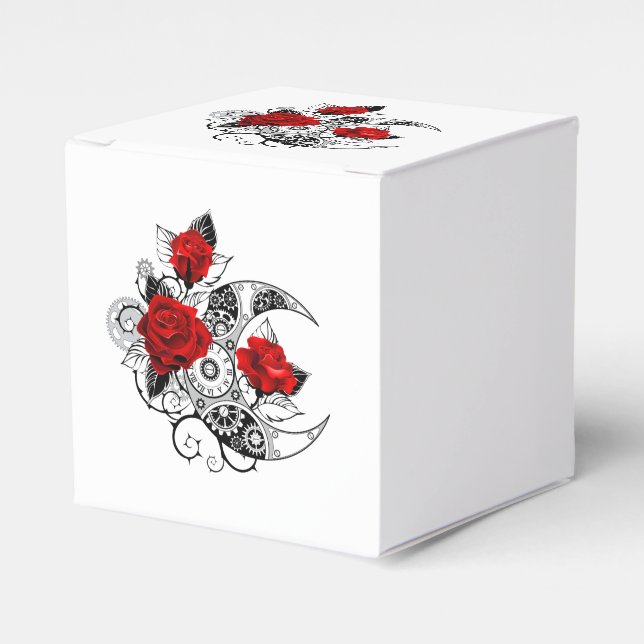 Ballotins Croissant mécanique avec roses rouges (Verso)
