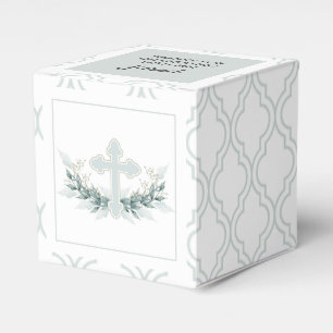Ballotins Croix Bleue sur Quatrefoil Party Favoriser Box