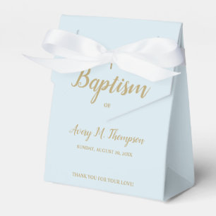 Ballotins Croix d'or bleu personnalisé Script Ballotin de ba