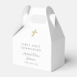 Ballotins Croix Religieuse Bleue Premier Garçon Communion
