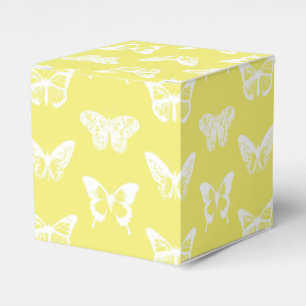 Ballotins Croquis de papillon, or moutarde et blanc