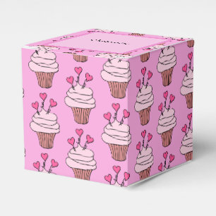 Ballotins Cube de petits gâteaux roses et blancs