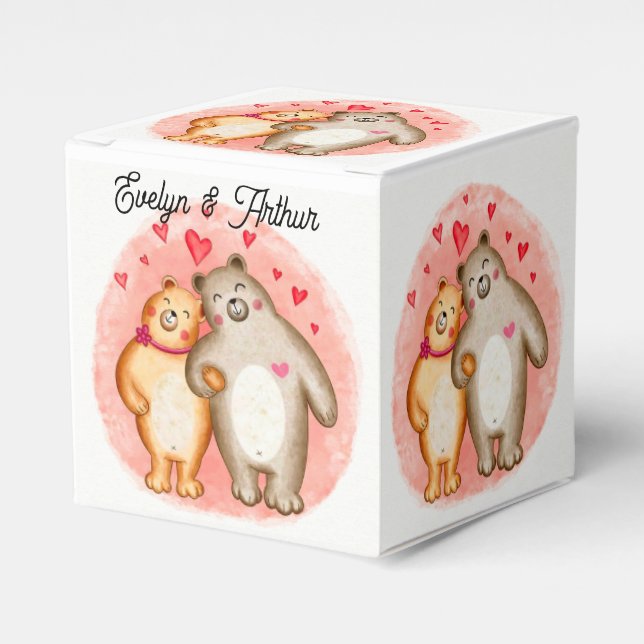 Ballotins Cubes d'ours d'amour mignons (Verso)