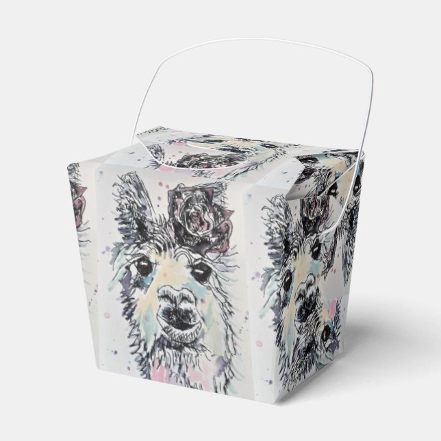 Ballotins Cute Alpacca Llama Filles Ballotin de gâteau d'ann (Verso)