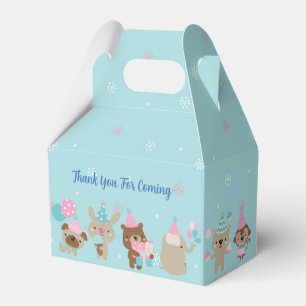Ballotins Cute Animaux Blue Aquarelle 1er Anniversaire Fa