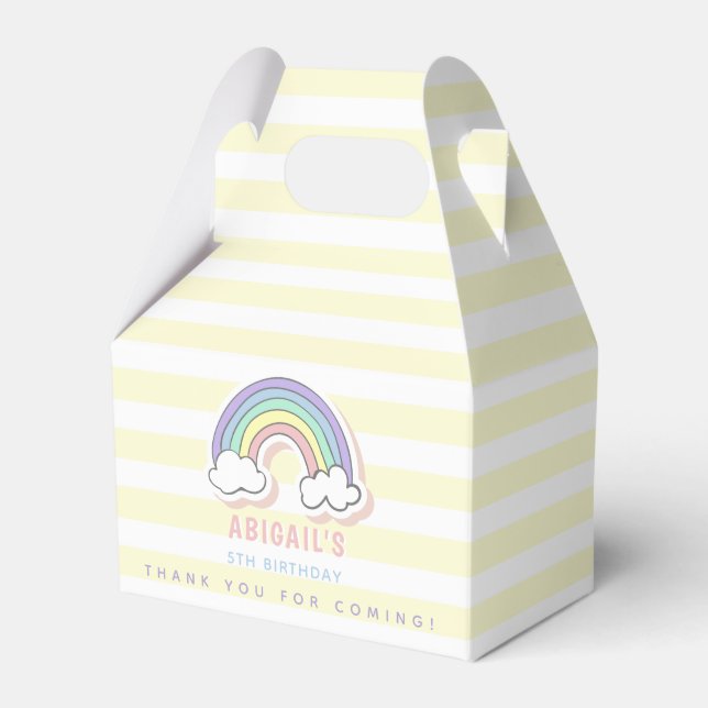 Ballotins Cute Arc-en-ciel - Pastel Jaune Anniversaire de en (Verso)