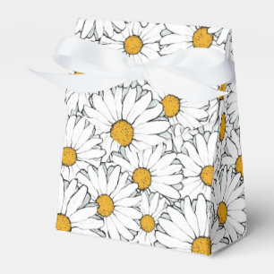 Ballotins Cute Blanc Jaune Daisies Floral Art Motif
