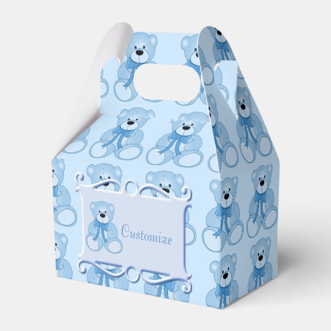Ballotins Cute Bleu Teddy Ours Motif Gable Ballotin (Verso)