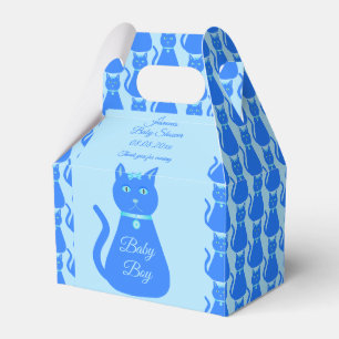 Ballotins Cute Blue Baby Boy Chat Baby shower personnalisé