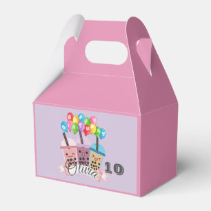 Ballotins Cute Boba Tea Ballotin de fête d'anniversaire