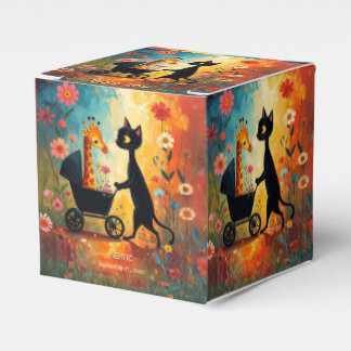 Ballotins Cute Cat Giraffe Favor Box