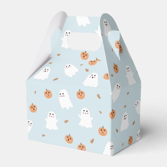 Ballotins Cute Fantôme et Citrouille Motif d'Halloween bleu (Verso)