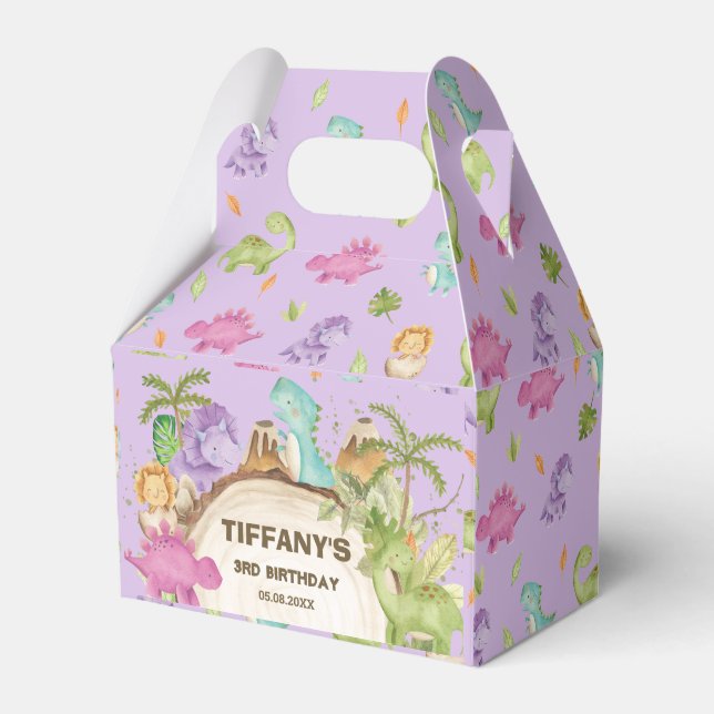 Ballotins Cute Friendly Dinosaures Fille Baby shower d'anniv (Verso)