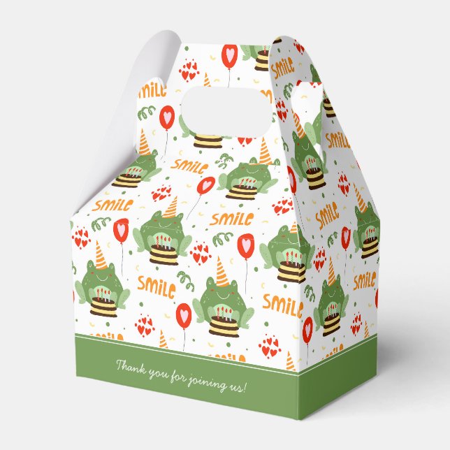 Ballotins Cute Frog Motif Joyeux Merci d'anniversaire avec n (Verso)