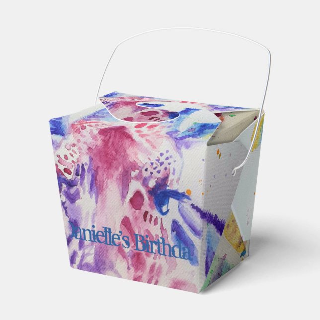 Ballotins Cute Giraffe Zoo Animal Anniversaire Ballotin de g (Verso)