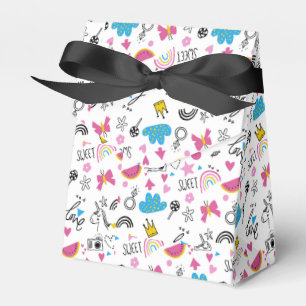 Ballotins Cute Girly Whimsical Arc-en-ciel coloré Illustré