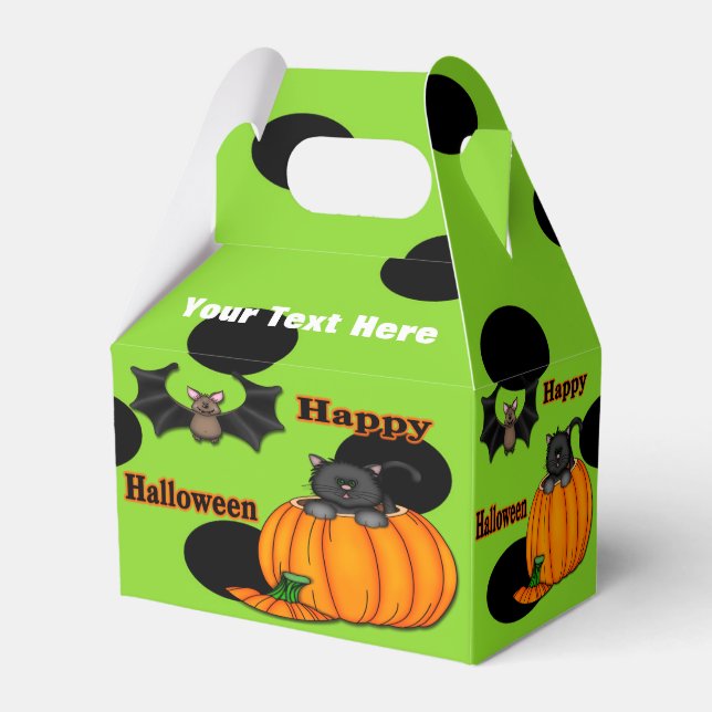Ballotins Cute Halloween Kitten, Ballotin Bat Gable (Verso)