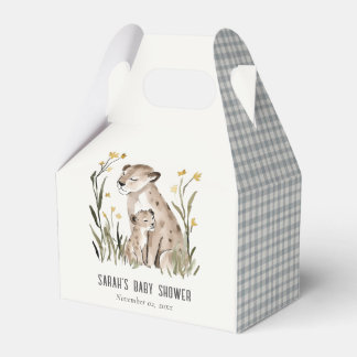 Ballotins Cute Rustic Mum and Baby Tiger Foliage Baby Shower