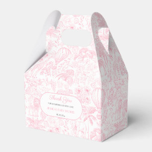 Ballotins Cute Safari Toile de Jouy Fille Baby shower Favori