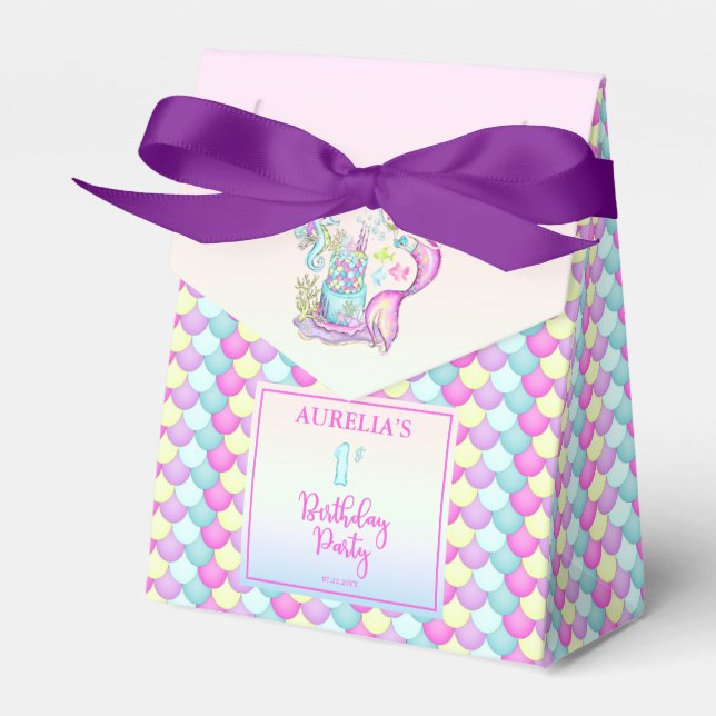 Ballotins Cute sirène | Sea Girl's 1st Birthday Party (Verso)