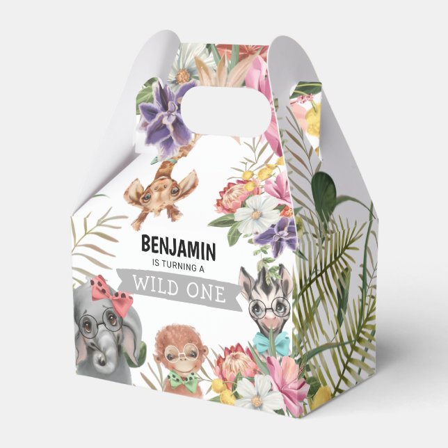 Ballotins Cute Wild One Jungle Boy Anniversaire Ballotin (Verso)