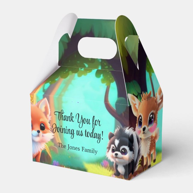 Ballotins Cute Woodland amis renard skunk raccoon cerf (Verso)