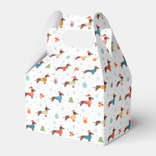 Ballotins Dachshunds dans le Motif des pulls de Noël