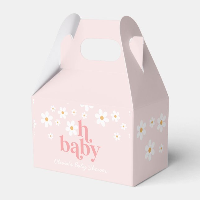 Ballotins Daisy Baby en Baby shower rose fleur (Verso)