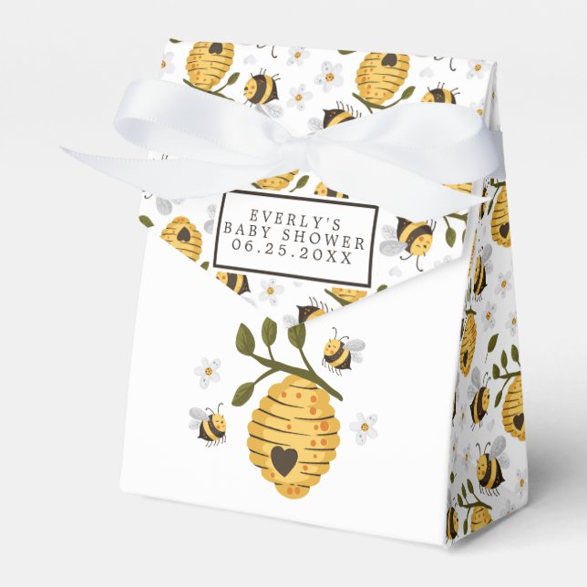 Ballotins Daisy Beehive Bumblebee Bee Baby shower (Verso)