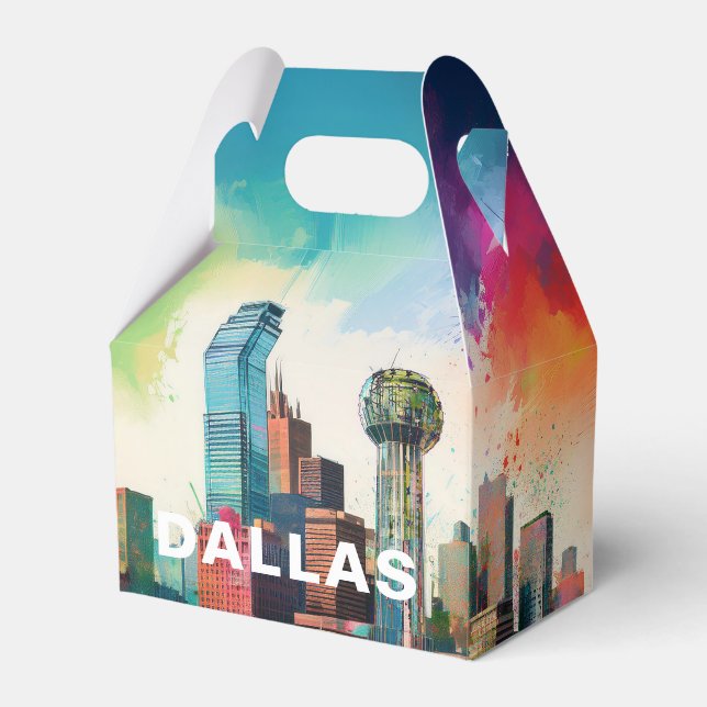 Ballotins Dallas Skyline Art Abstrait (Verso)