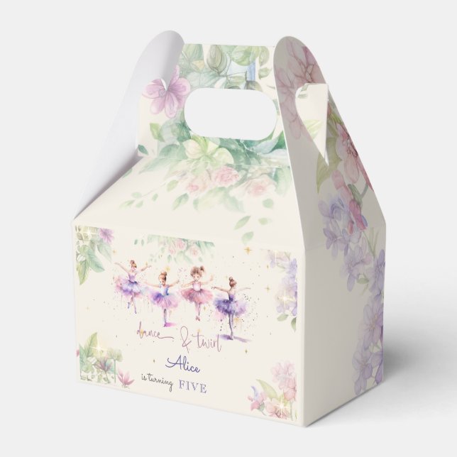 Ballotins Danse et tournoi ballerine aquarelle anniversaire (Verso)
