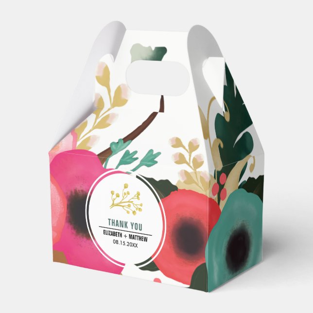 Ballotins de mariage floral moderne (Verso)