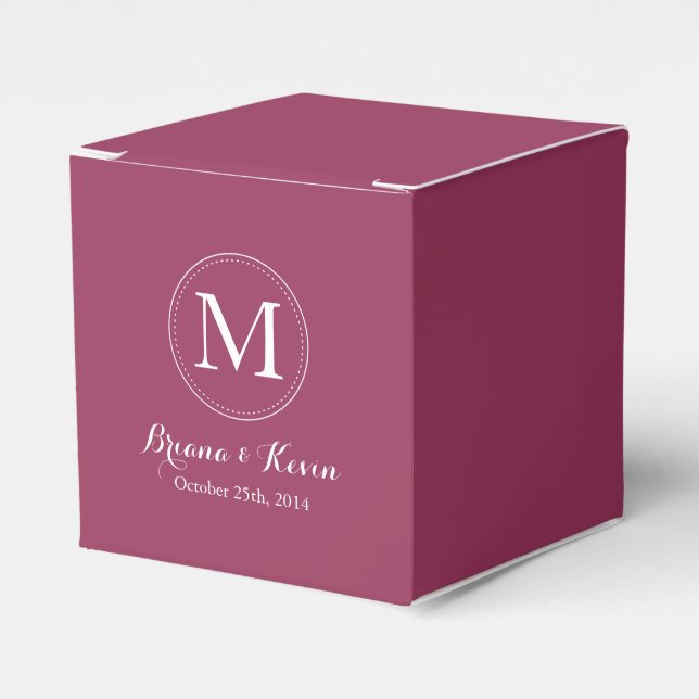 Ballotins de monogramme de couleur bordeaux person (Verso)