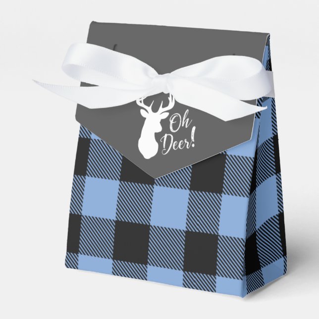 Ballotins Deer Hunter Lodge Baby shower Antlers Boy Blue (Verso)
