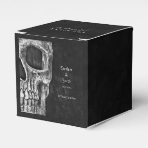 Ballotins Demi-Crâne gothique Mariage noir et blanc