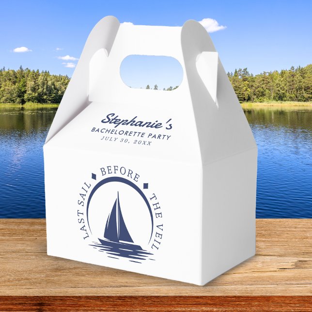 Ballotins Dernière voile avant le Veil Bachelorette Party (Last Sail Before the Veil Bachelorette Party Favor Boxes
)